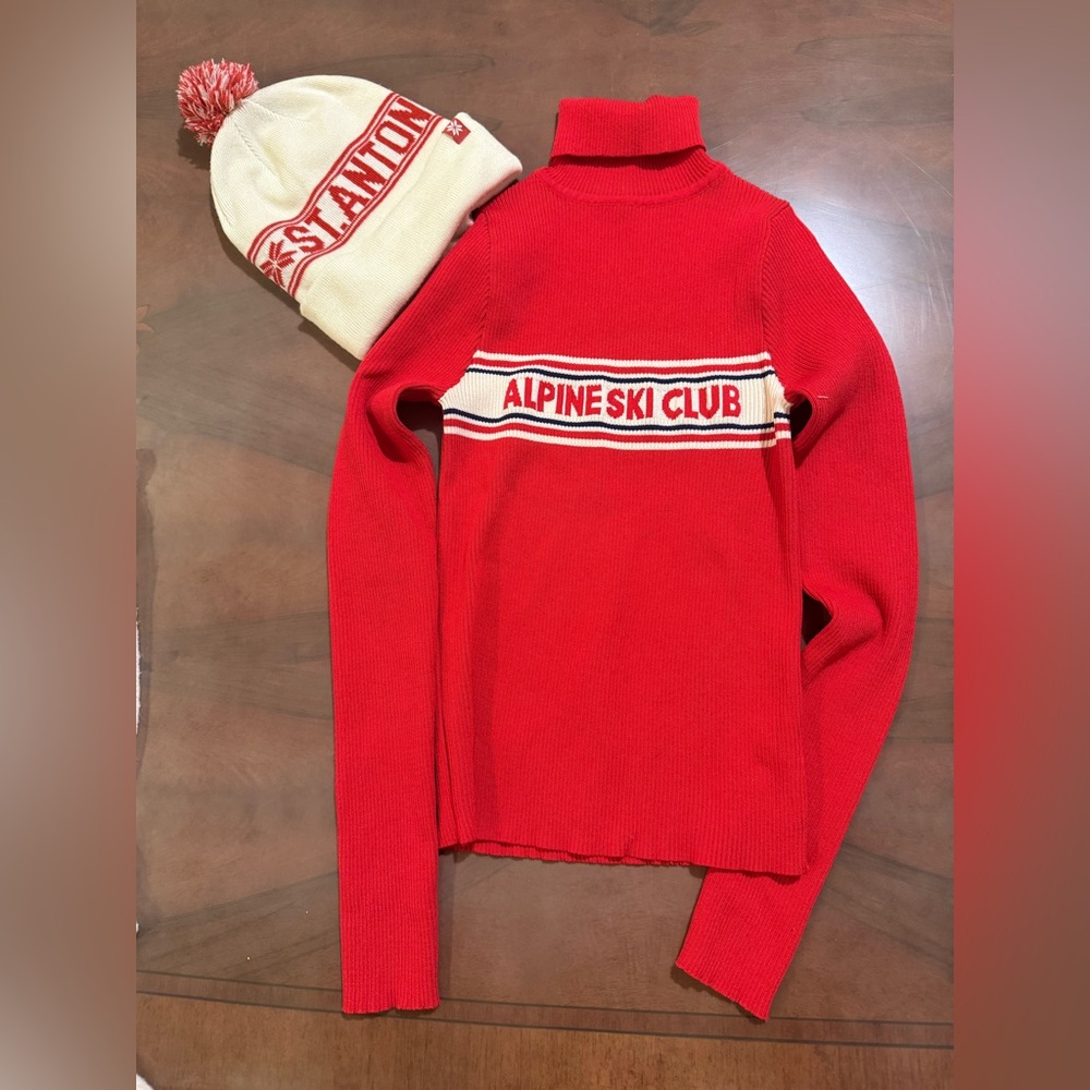 Red Alpine Ski Club Sweater
